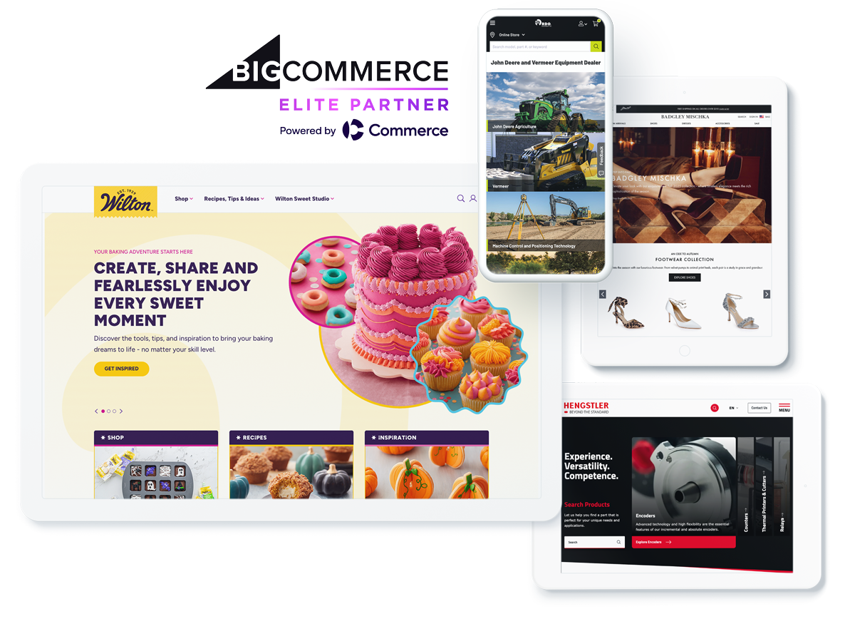 BigCommerce storefronts across desktop, tablet, and mobile devices