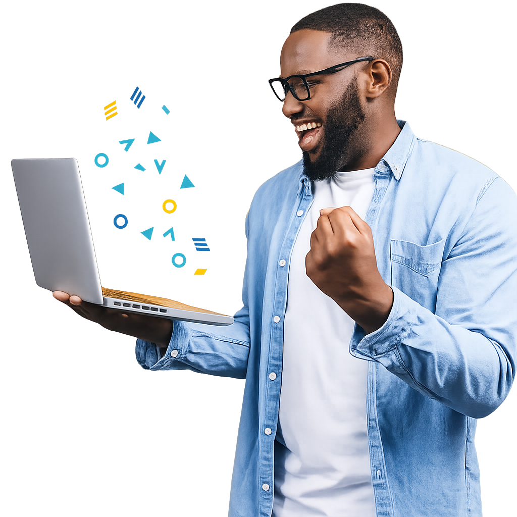SEO specialist with laptop
