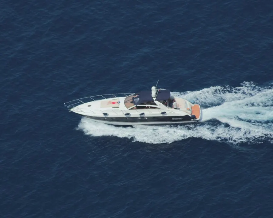 Boat on dark water