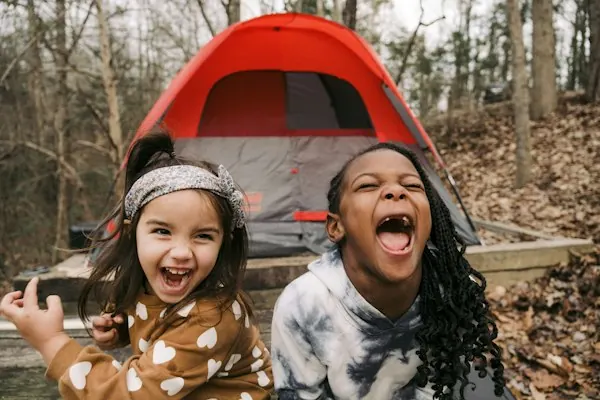 Family having fun outdoors