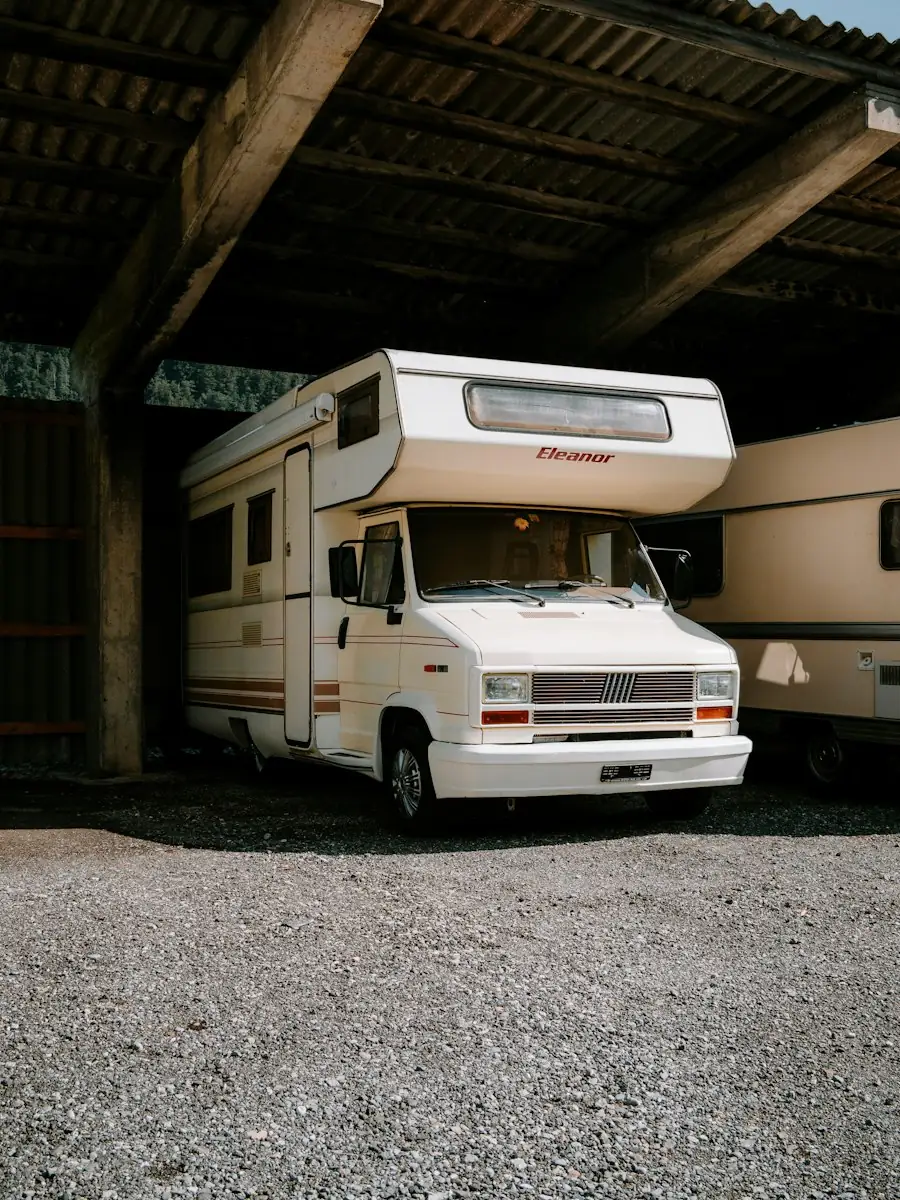 RV on a scenic road trip