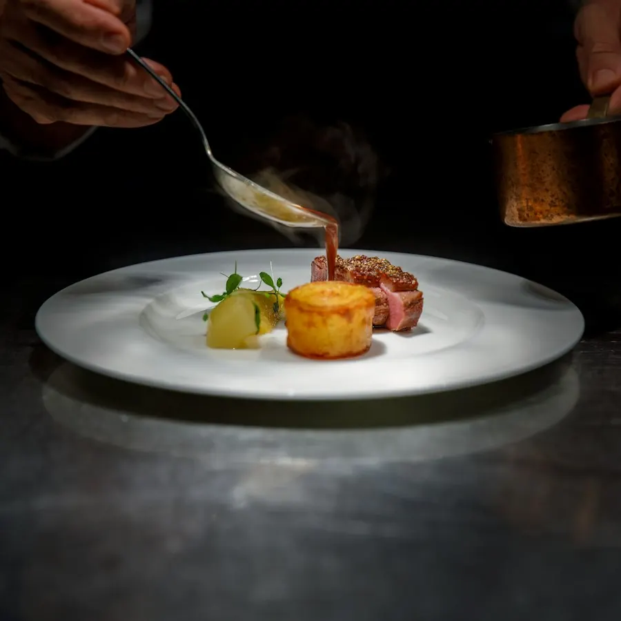 Gourmet dish from the club kitchen