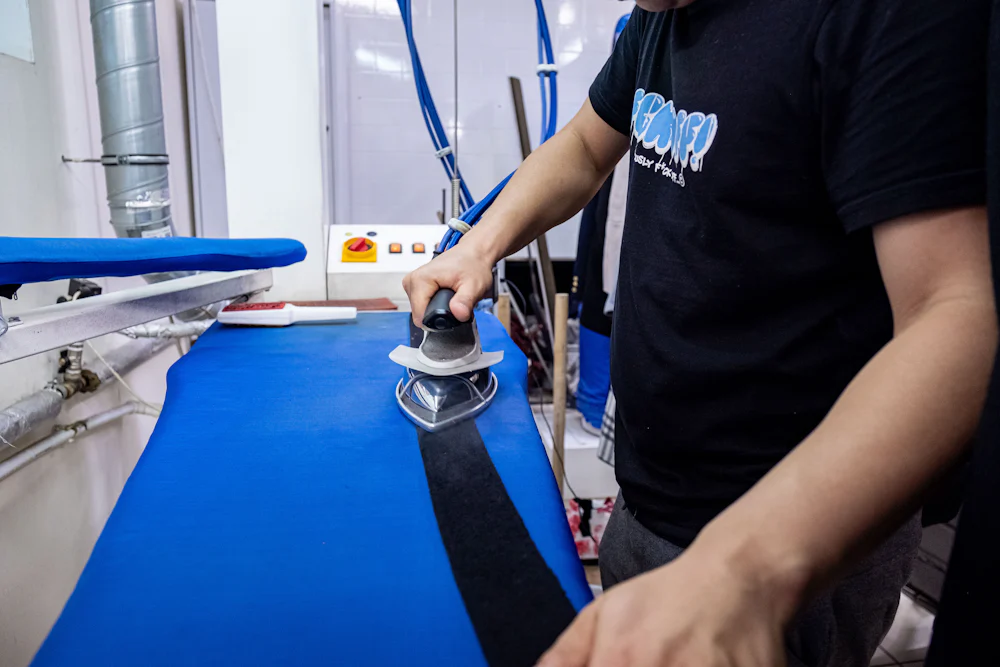 Professional garment pressing