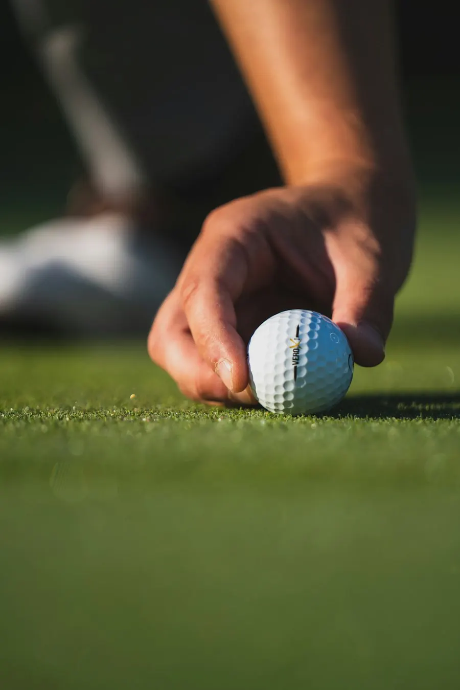 Golf ball near the hole