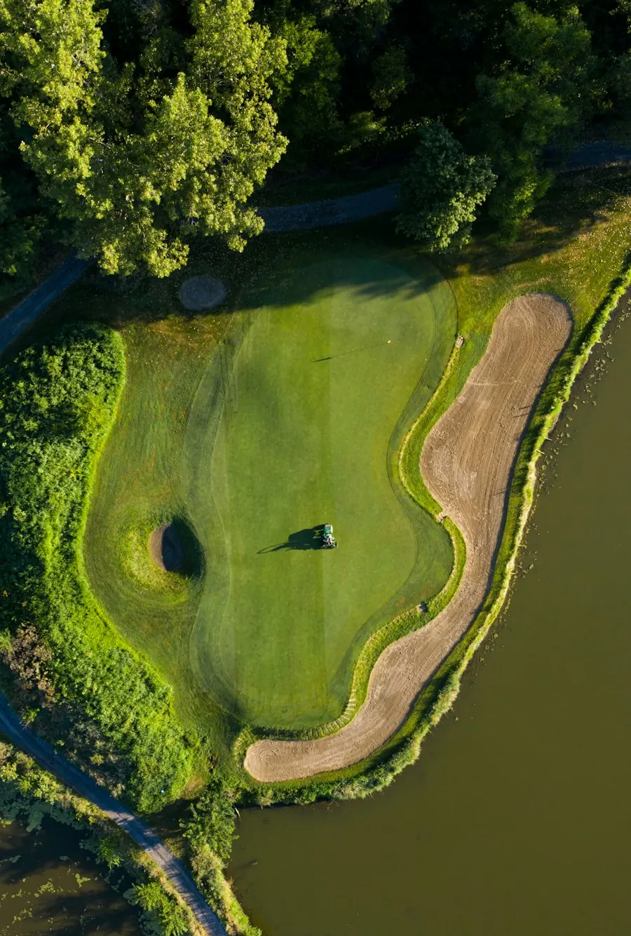 Golf course fairway and green