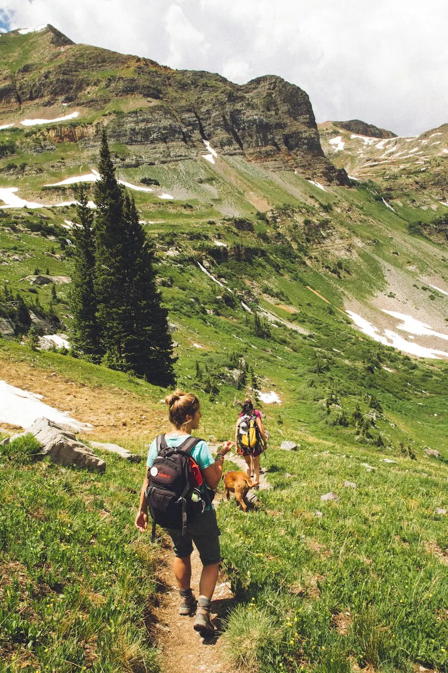 Hiker on a mountain trail