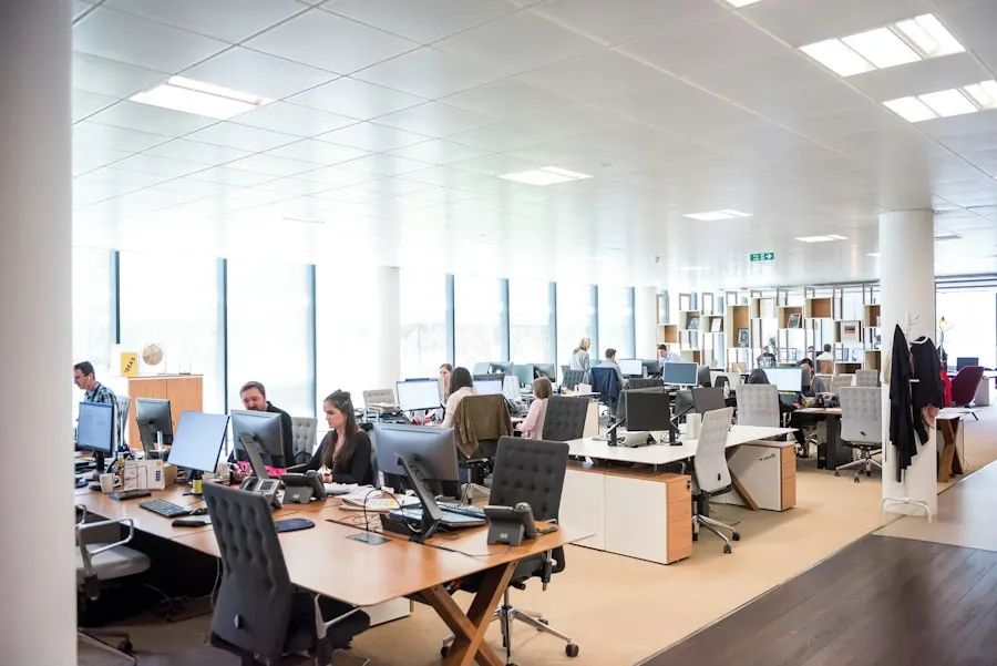 Bright open-plan office