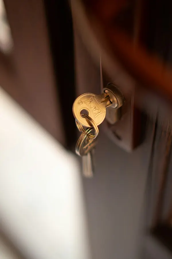Key in a front door