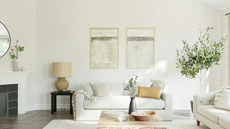 Bright, modern living room