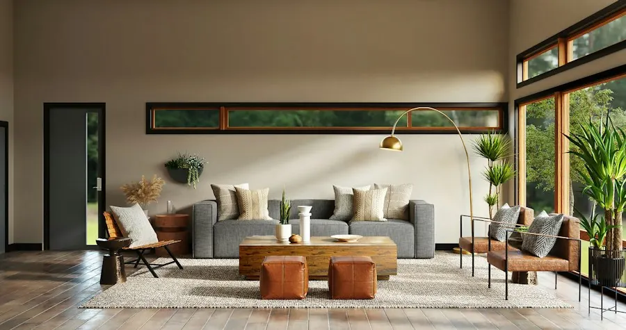 Furnished rental living room