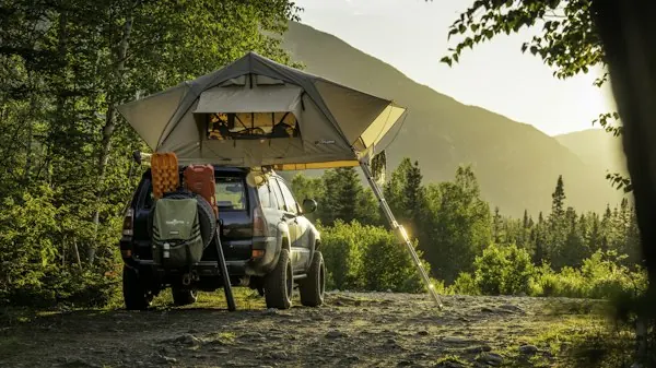 Camper van at a campsite