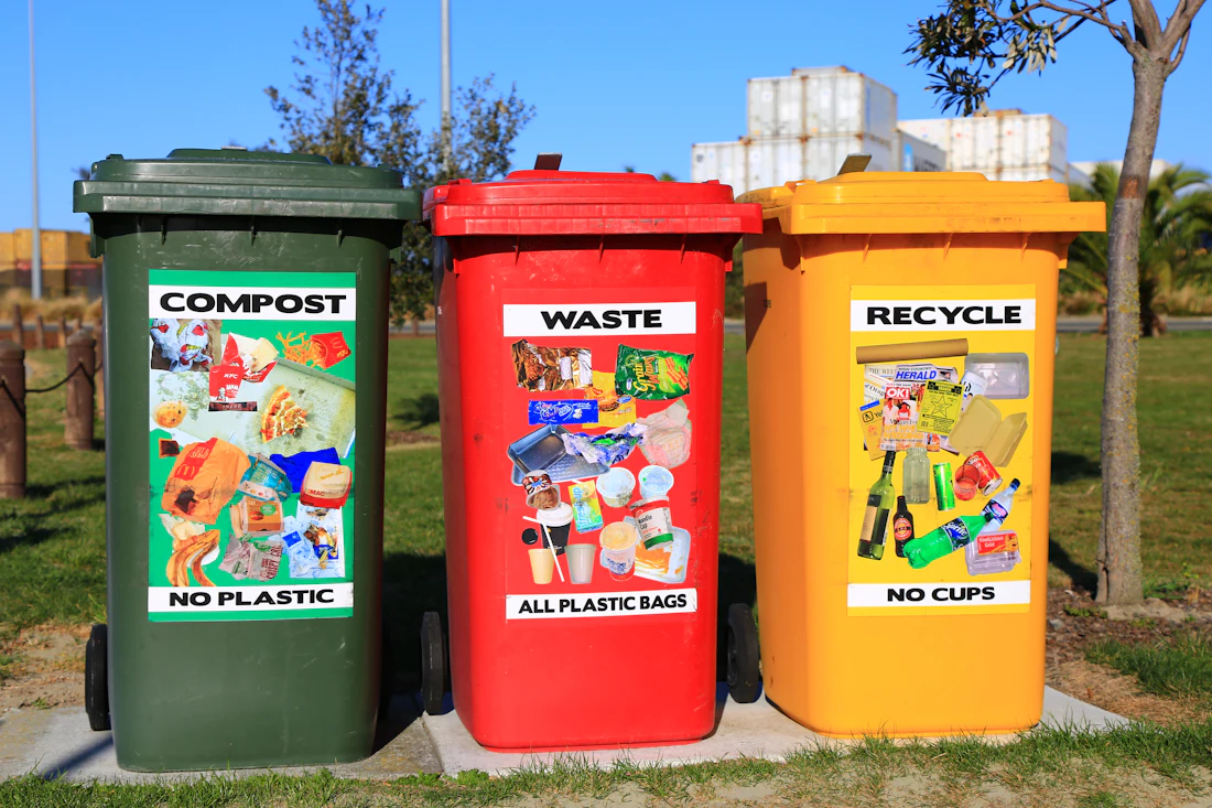 Compost, waste and recycling bins