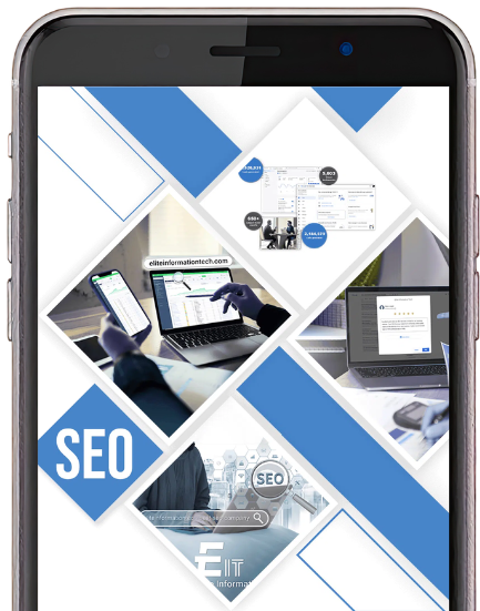 SEO services showcased on a smartphone
