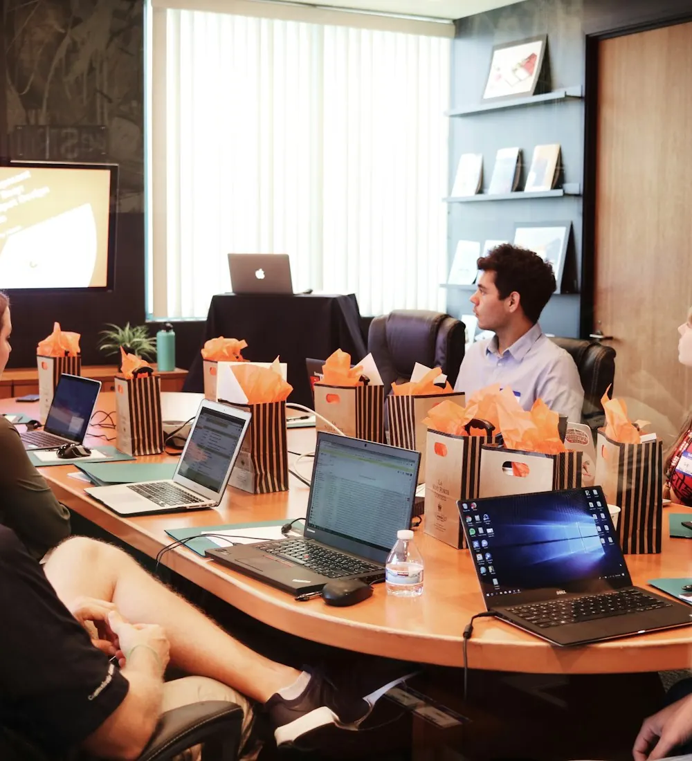 Agency team presenting to a client