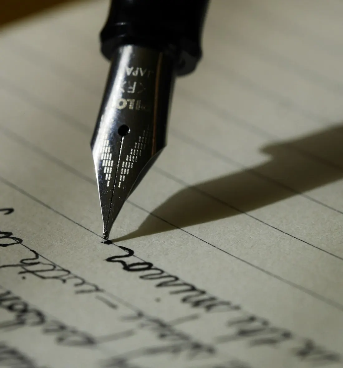 Writer drafting an article