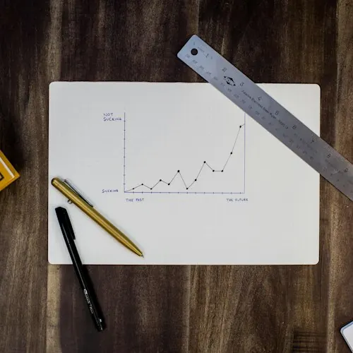 Growth chart on paper